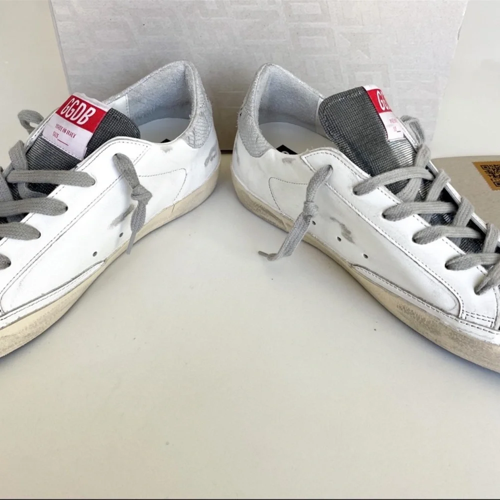 Golden Goose Superstar Mixed Media Checkered Low-Top Sneakers - Picture 10 of 12